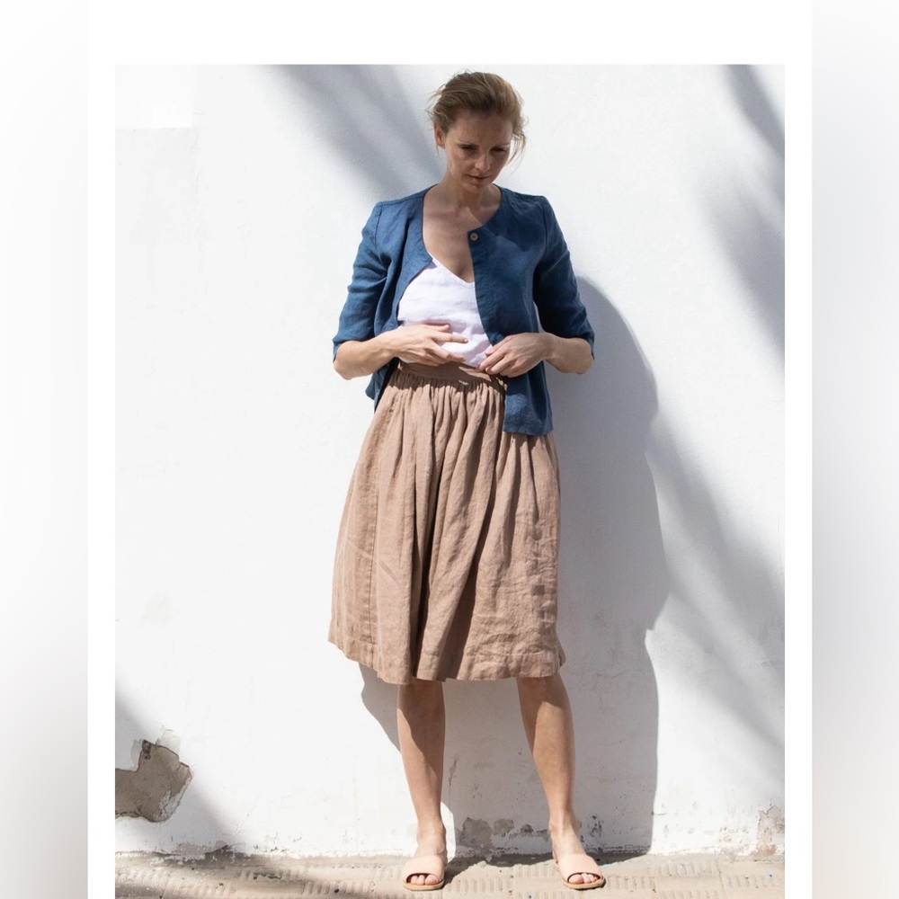 Not perfect linen full skirt